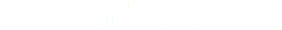 A community issues a call for action.
